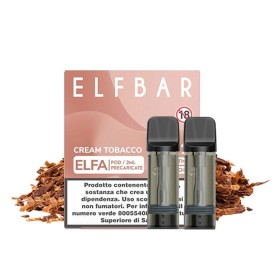 CREAM TOBACCO 20mg - Pod Precaricata ELFA - 2 Pezzi - Elf Bar