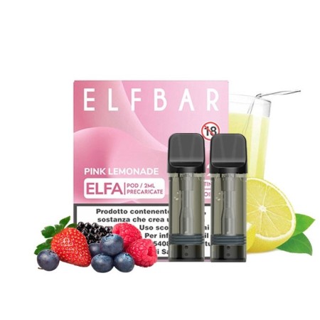 PINK LEMONADE 20mg - Pod Precaricata ELFA - 2 Pezzi - Elf Bar