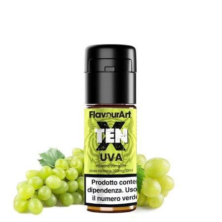 UVA 20mg - Ten X - Liquido Pronto 10ml - FlavourArt