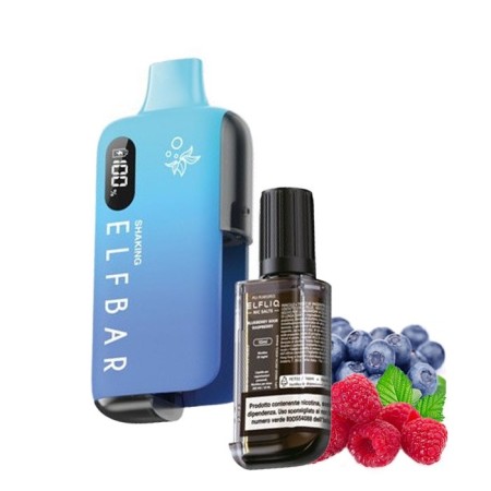 SHAKING Device EB6000 + Flacone BLUEBERRY SOUR RASPBERRY 20mg - 6000 Puff - Elf Bar